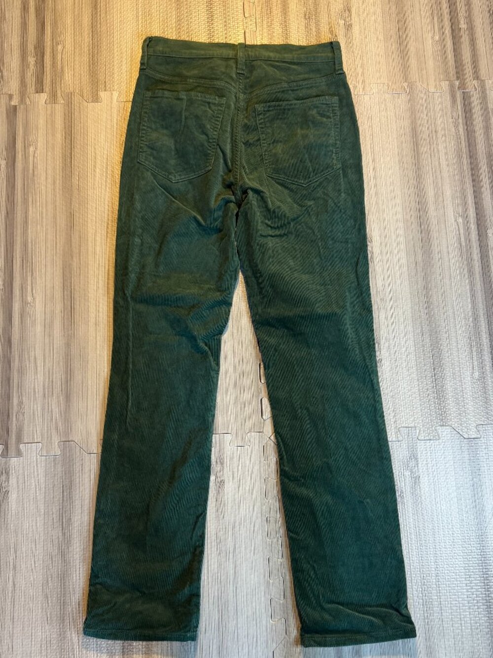 J.Crew Women's Green Corduroy Full-Length Essential Straight Pant - Picture 3 of 3